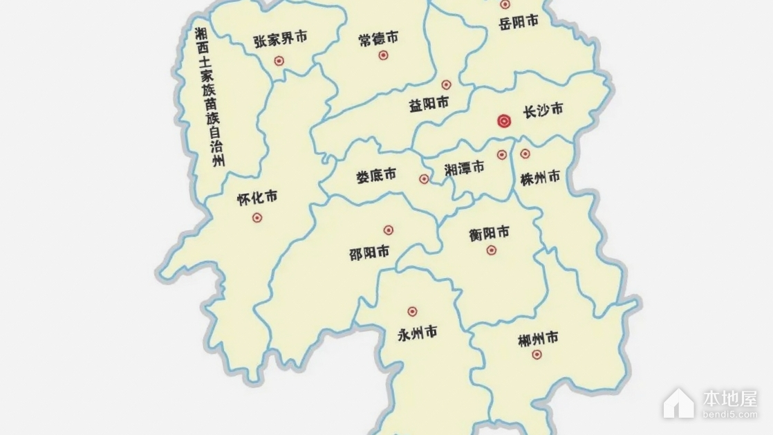 湖南省各市面积图片
