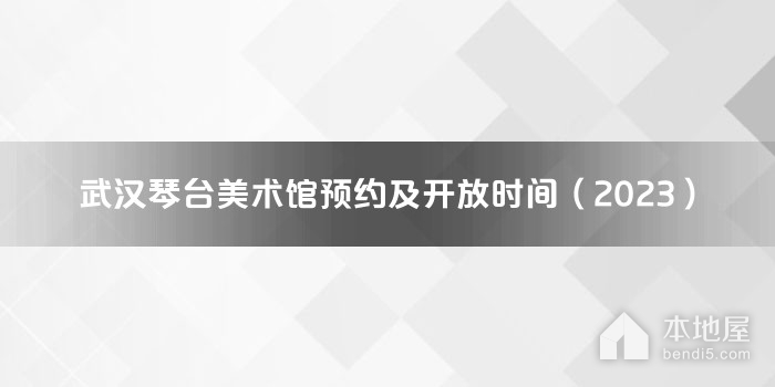 武汉琴台美术馆预约及开放时间（2023）