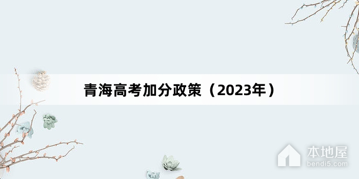 青海高考加分政策（2023年）