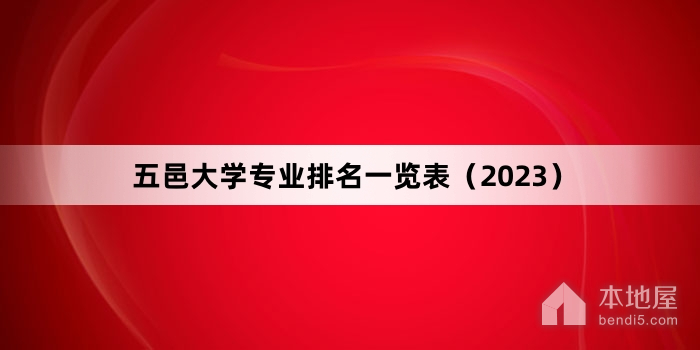 五邑大学专业排名一览表（2023）
