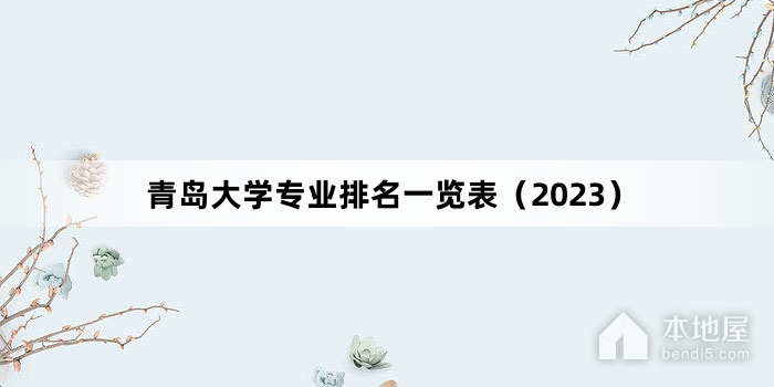 青岛大学专业排名一览表（2023）