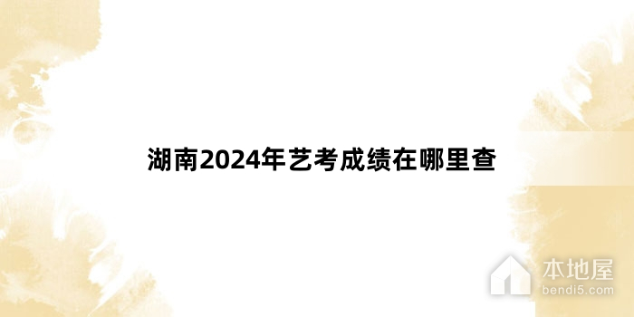 湖南2024年艺考成绩在哪里查