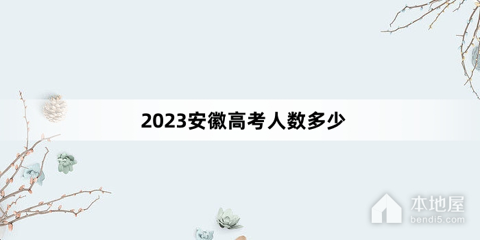 2023安徽高考人数多少
