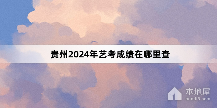 贵州2024年艺考成绩在哪里查