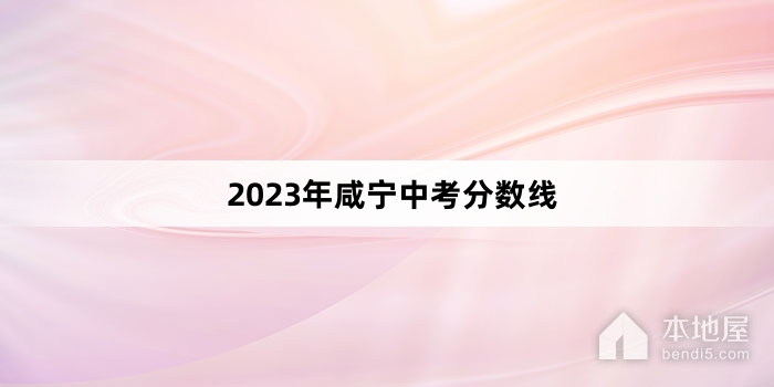 2023年咸宁中考分数线